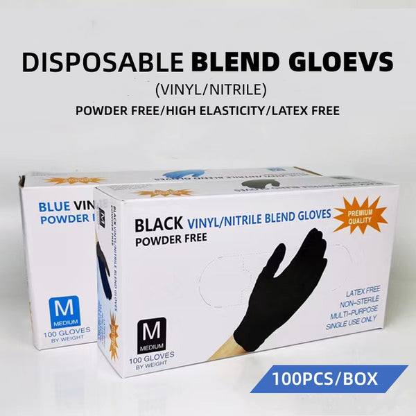 Vinyl/Nitrile Blend Disposable Gloves (100pcs/box)